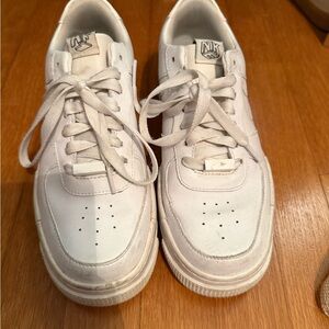 Nike Air Force 1 pixel triple white sneakers